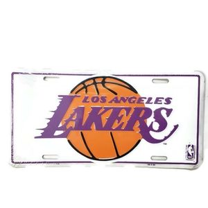 Vintage NBA Los Angeles Lakers Metal License Plate